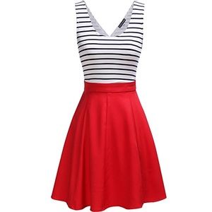 Cross Back fit n flare dress